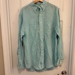 Like New Brooks Brothers 346 Original Polo Linen Button Down Oxford Shirt